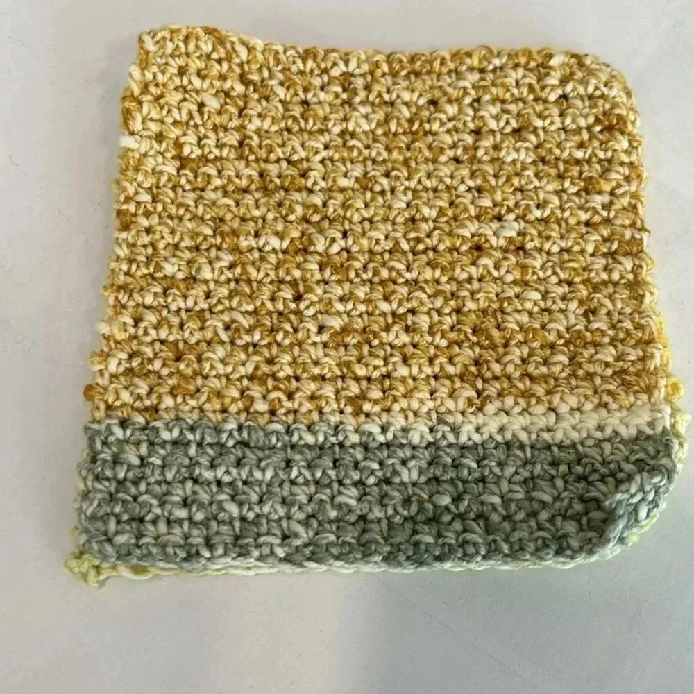 Hand Crocheted Washcloth/Dishcloth - Set of 3